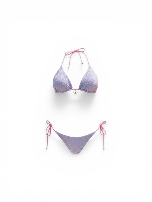 Pink Aura Triangle Bikini Set